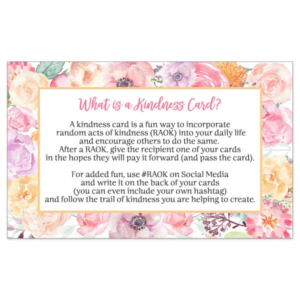 Pink Floral Kindness Cards (25 Count) Online Sale - Image 2