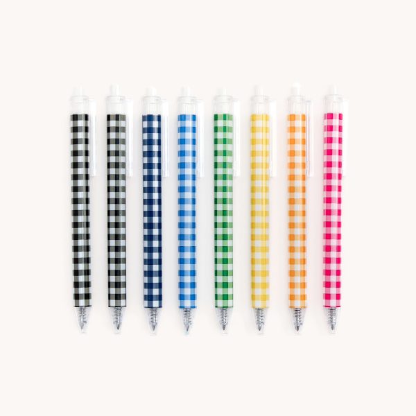 Gel Pen Set - Gingham Discount