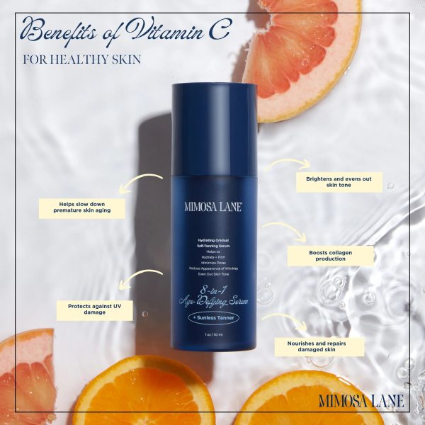 Mimosa Lane - 8-in-1 Age Defying Serum + Sunless Tanner - Light Shade For Sale - Image 5