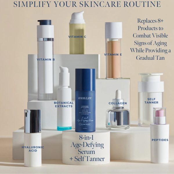 Mimosa Lane - 8-in-1 Age Defying Serum + Sunless Tanner - Light Shade For Sale - Image 2