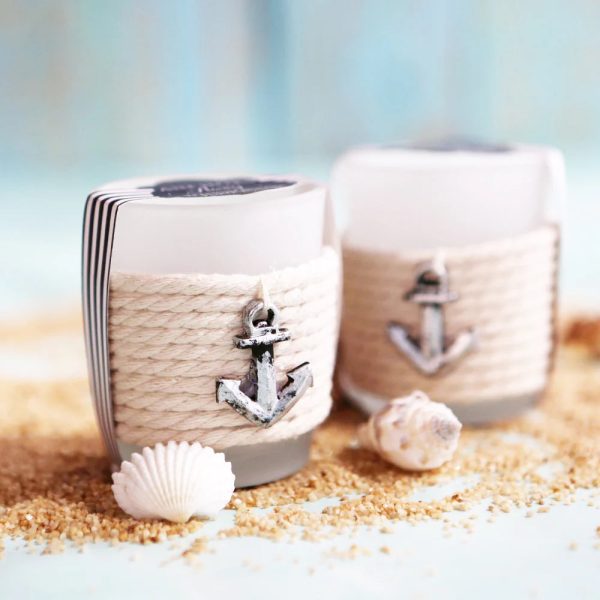 Kate Aspen - Anchors Away Rope Tea Light Holder (Set of 4) (Add-On) For Sale - Image 4